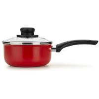 Panela Multiflon Páprika em Alumínio com Revestimento Antiaderente e Tampa de Vidro com Saída de Vapor 16 cm – Vermelha - 2