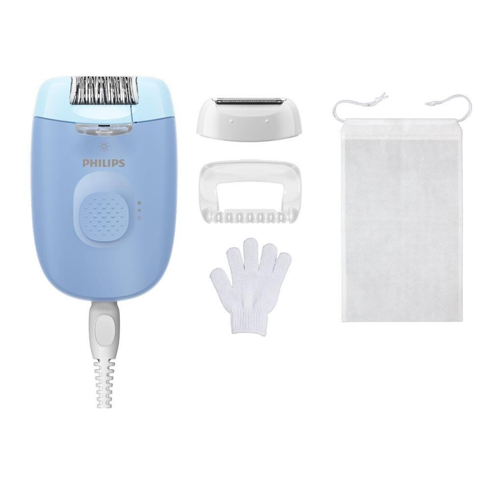 Depilador Philips Satinelle-C BRE247/00 Luz LED Cabeça Lavável 2 Velocidades Azul e Branco Bivolt - 4