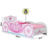Cama Infantil Pura Magia Carruagem - Branco/Rosa - 3