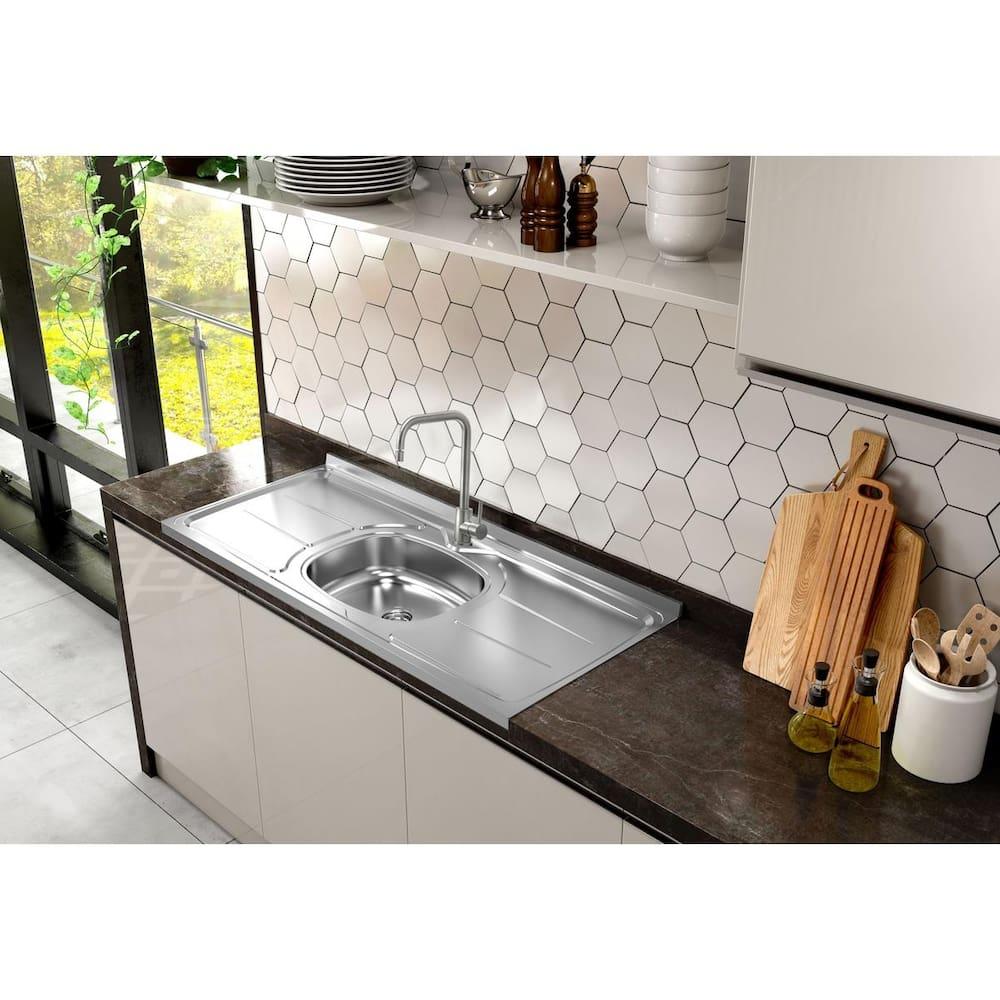 Pia para Cozinha Ghelplus King com Válvula - 120x53cm - 5