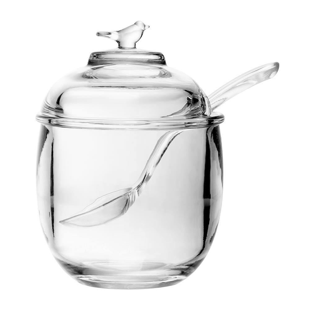 Açucareiro com Colher e Tampa Wolff Bird 150ml Cristal Ecológico - 1