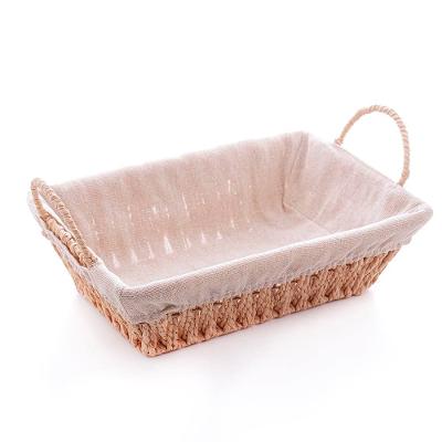 Cesta Retangular Wolff 31x19x12cm Papel Forro em Tecido e Alças