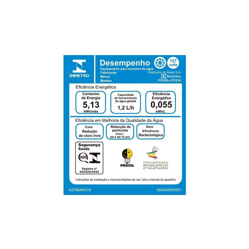 Purificador de Água Electrolux PC01B Sistema Eletrônico Aqua Pure Compressor Ecológico Branco - 8