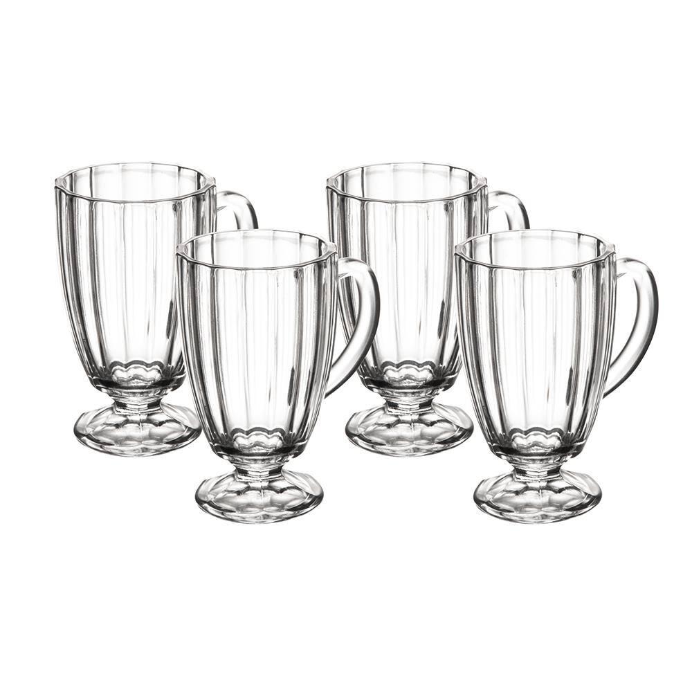 Conjunto 4 Taças para Cappuccino Wolff Classic 160ml Vidro com Design Transparente e Elegante - 1