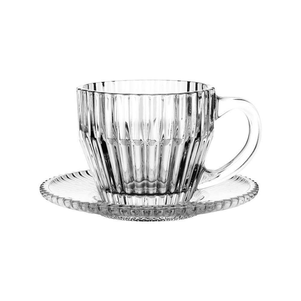 Conjunto 4 Xícaras de Café Wolff Império 110ml com Pires Cristal Design Clássico - 3