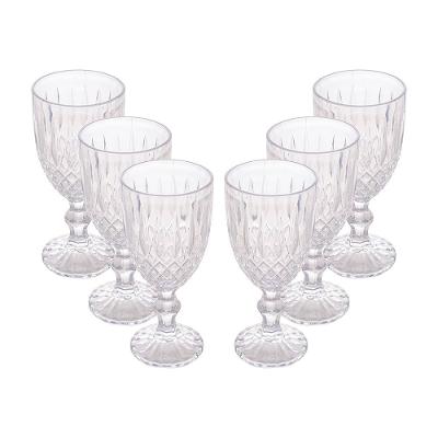 Conjunto 6 Taças Água Wolff Greek 320ml Vidro Sofisticada