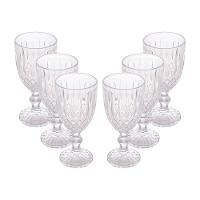 Conjunto 6 Taças Água Wolff Greek 320ml Vidro Sofisticada - 1