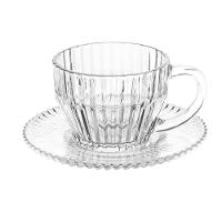 Conjunto 4 Xícaras de Chá Wolff Império 220ml com Pires Cristal Design Clássico - 3