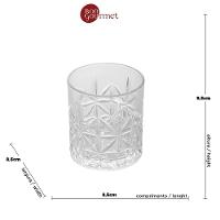 Conjunto 6 Copos Baixo Wolff Stella 300ml Vidro Transparente Elegante - 7