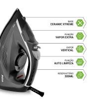 Ferro a Vapor Philco PFV70 Base Ceramic Xtreme Vapor Vertical 92 Saídas de Vapor - 9