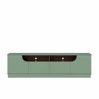 Rack Bancada para TV até 75” Santorini 2.0 4 Portas 2 Nichos Tampo 25mm Puxador Dourado Fosco - 7