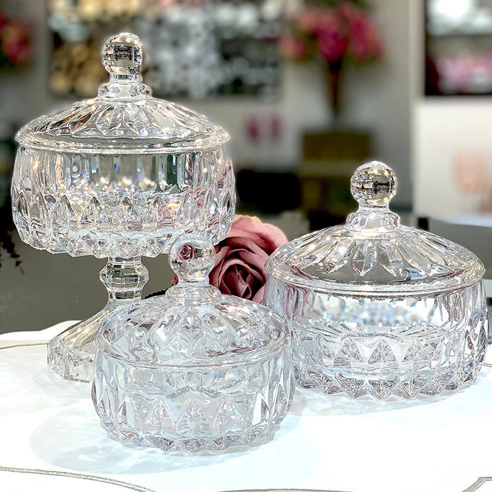 Potiche com Pé Wolff Louise Cristal 14x23cm Acabamento Premium - 4