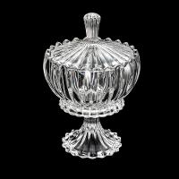 Potiche com Pé Wolff Geneva Cristal 17x25cm Acabamento Premium