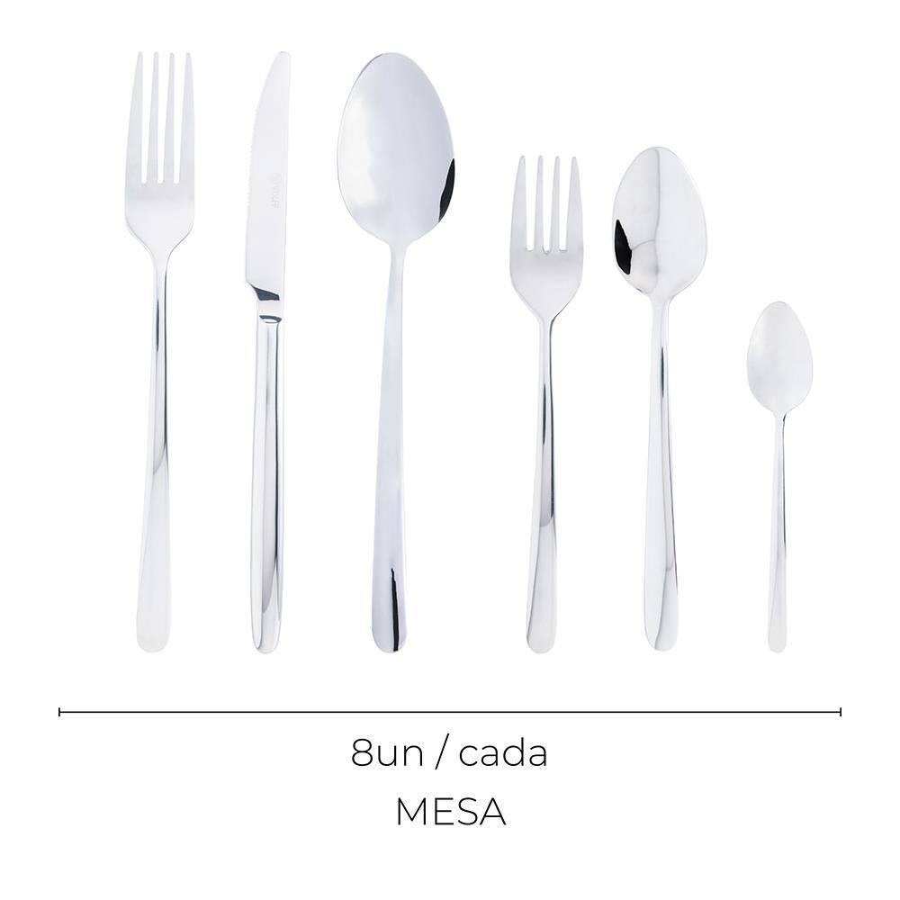 Faqueiro 54 Peças Wolff Viena Aço Inox com Caixa Litografada Design Clássico - 4