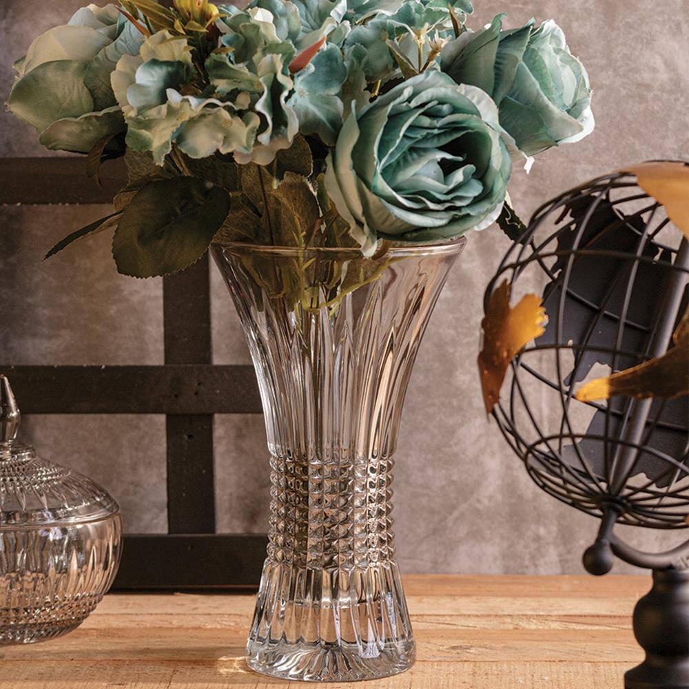 Vaso de Cristal Wolff Queen 24x14,5x14,5cm Design Elegante Alta Transparência - 6