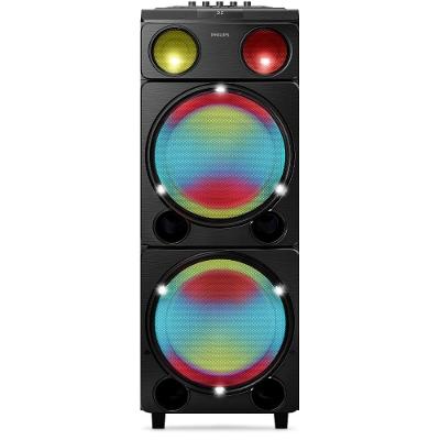Caixa de Som Philips Party Speaker TAX5509 2400W Bluetooth Luzes LED Preta