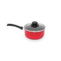 Panela Multiflon Gourmet 20cm 2,7L Antiaderente com Tampa de Vidro Vermelha - 1