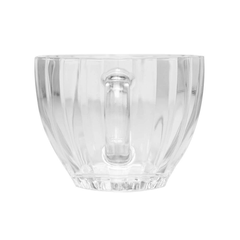 Conjunto 6 Xícaras Chá Wolff Pétala 200ml Vidro com Pires Elegante - 4