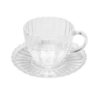 Conjunto 6 Xícaras Chá Wolff Pétala 200ml Vidro com Pires Elegante - 2