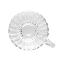 Conjunto 6 Xícaras Chá Wolff Pétala 200ml Vidro com Pires Elegante - 5