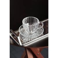 Conjunto 6 Xícaras Chá Wolff Pétala 200ml Vidro com Pires Elegante - 8