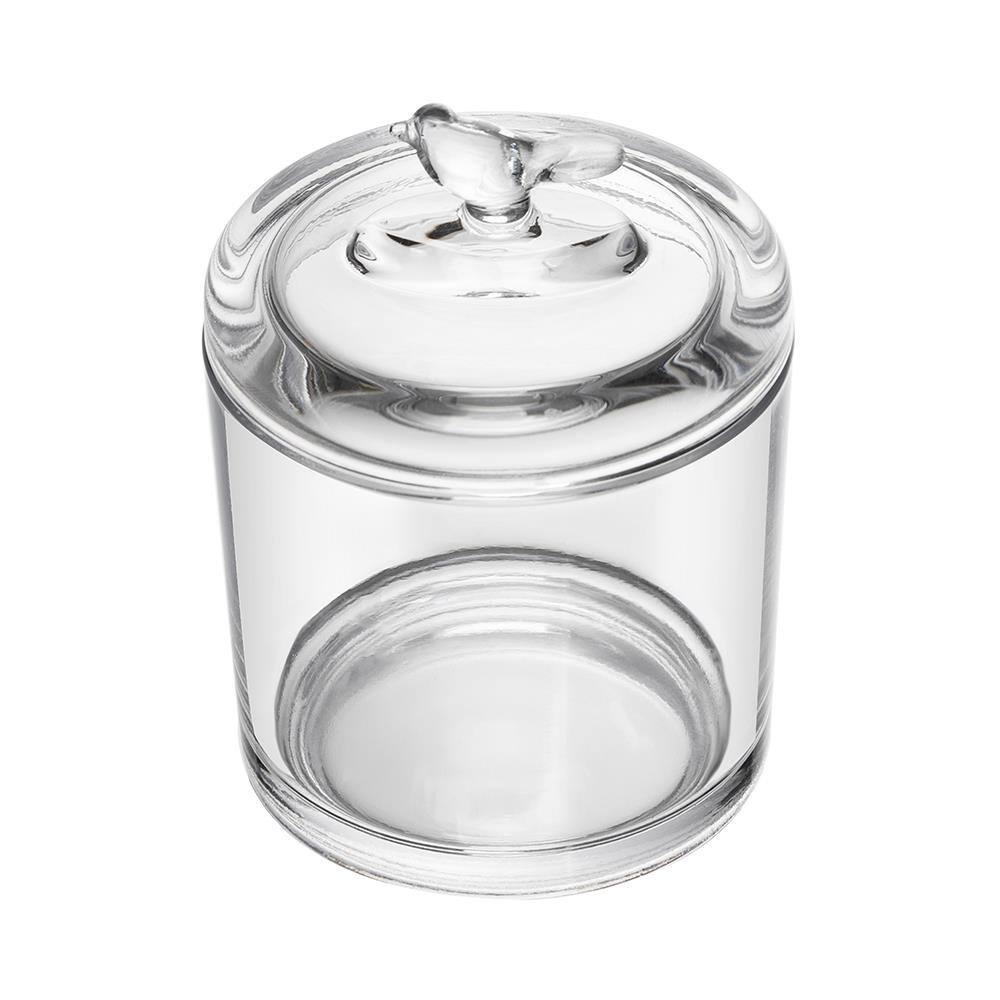 Pote de Cristal Ecológico Wolff 10,5x10,5x14,5cm Bird com Tampa em Alto-Relevo - 1