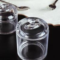 Pote de Cristal Ecológico Wolff 10,5x10,5x14,5cm Bird com Tampa em Alto-Relevo - 3