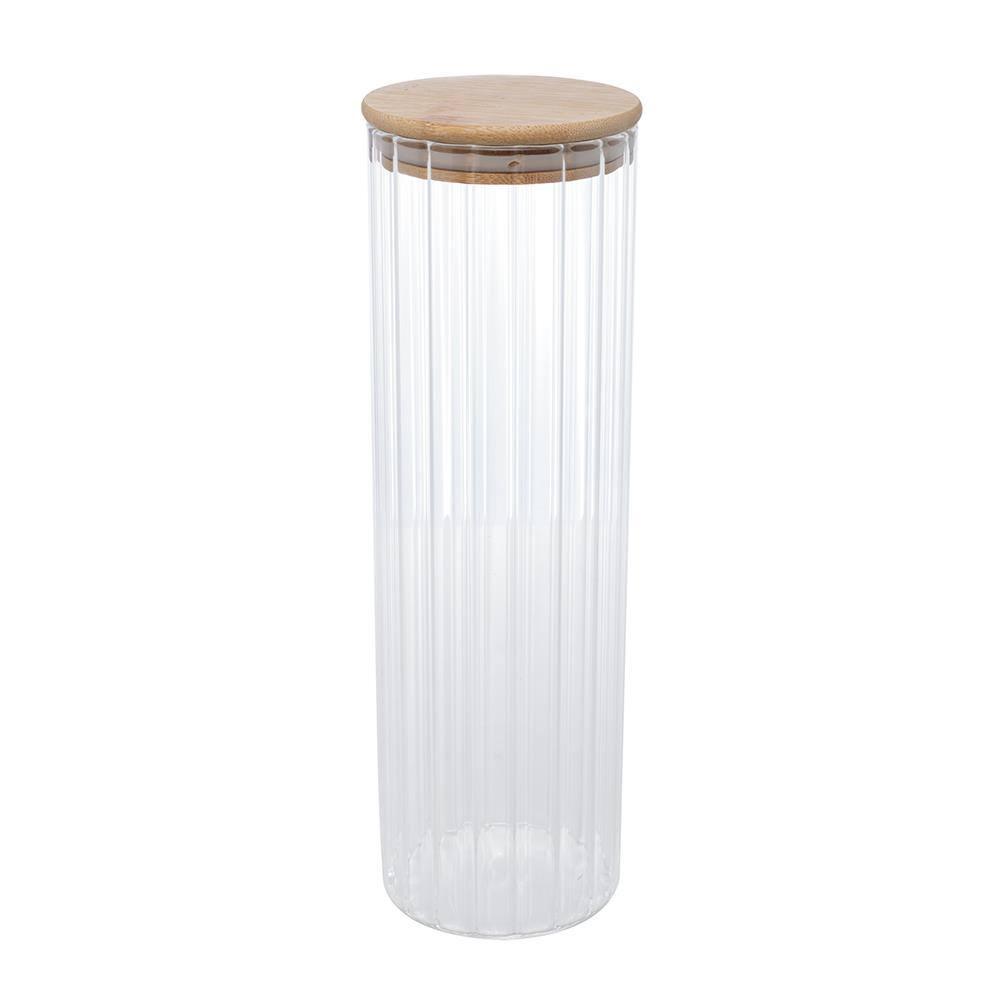 Porta Mantimento Wolff 1,3L Vidro Borossilicato Tampa Bambu - 1