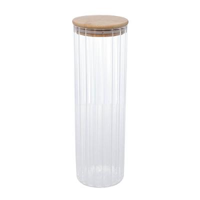 Porta Mantimento Wolff 1,3L Vidro Borossilicato Tampa Bambu