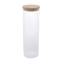 Porta Mantimento Wolff 1,3L Vidro Borossilicato Tampa Bambu - 1