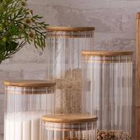 Porta Mantimento Wolff 1,3L Vidro Borossilicato Tampa Bambu - 7