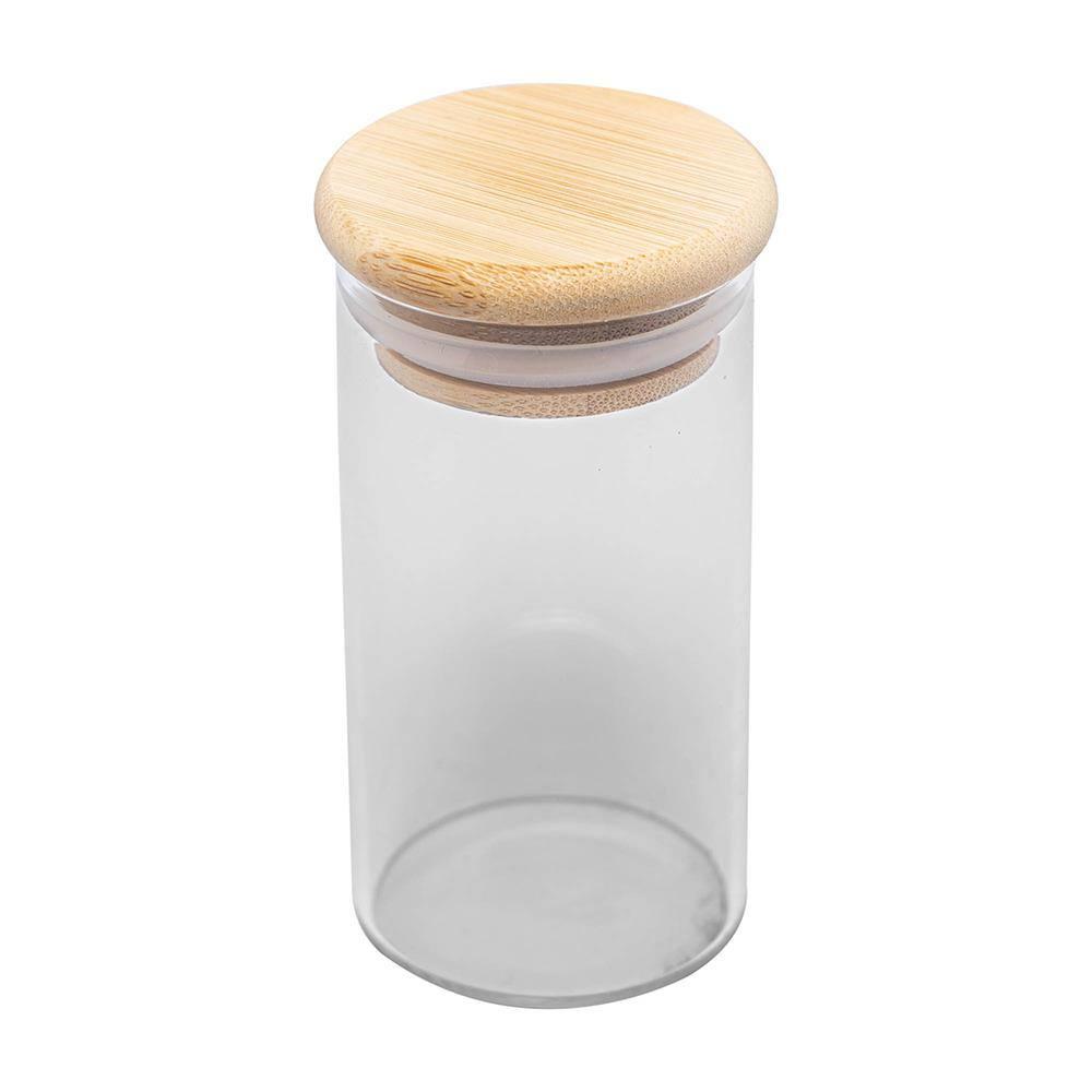 Porta Mantimento Wolff 120ml Vidro Borossilicato com Tampa Bambu Elegante - 2