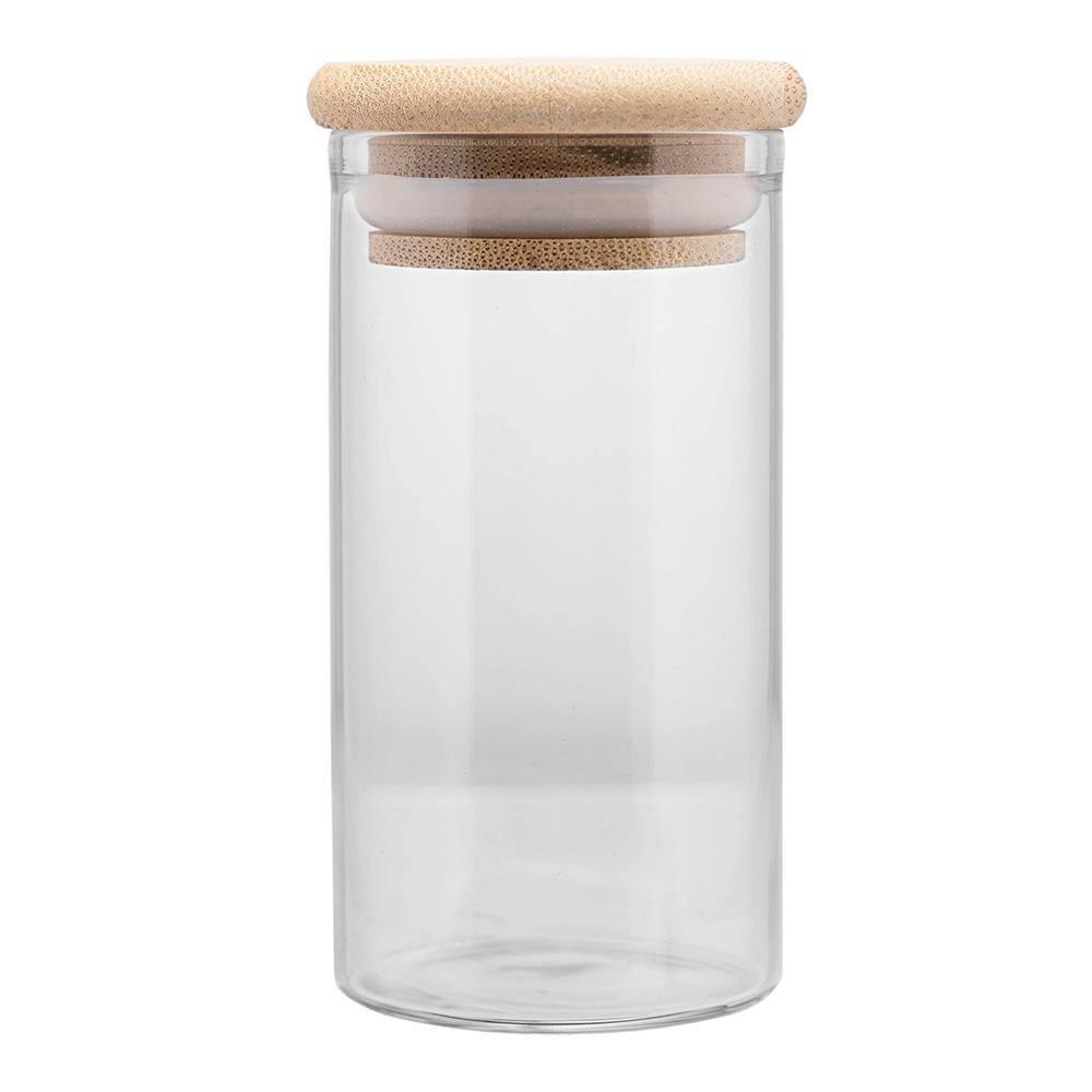 Porta Mantimento Wolff 120ml Vidro Borossilicato com Tampa Bambu Elegante - 3