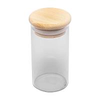 Porta Mantimento Wolff 120ml Vidro Borossilicato com Tampa Bambu Elegante - 2