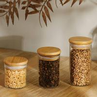 Porta Mantimento Wolff 120ml Vidro Borossilicato com Tampa Bambu Elegante - 6