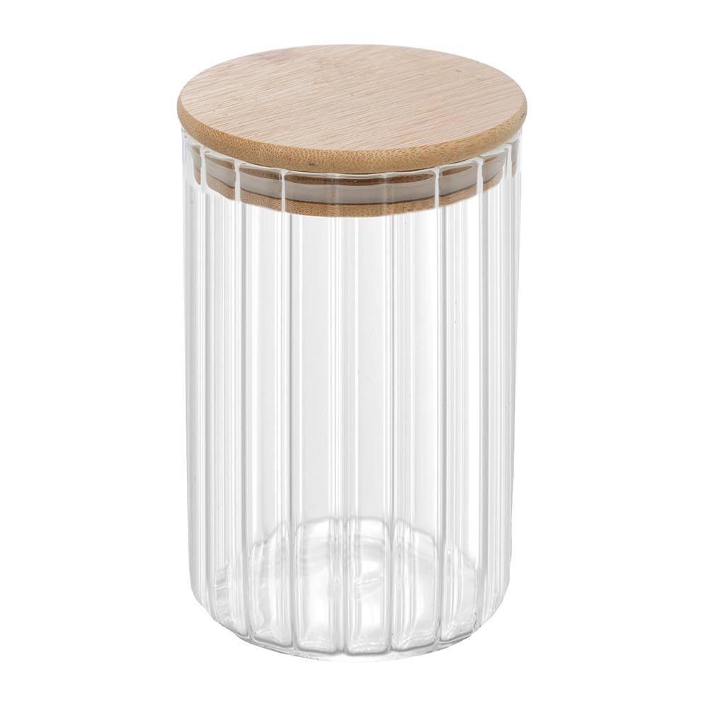 Porta Mantimento Wolff 700ml Vidro Borossilicato Tampa Bambu - 1