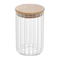 Porta Mantimento Wolff 700ml Vidro Borossilicato Tampa Bambu - 1