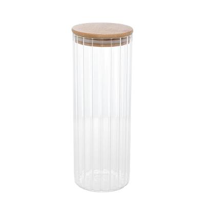Porta Mantimento Wolff 1,1L Vidro Borossilicato Tampa Bambu
