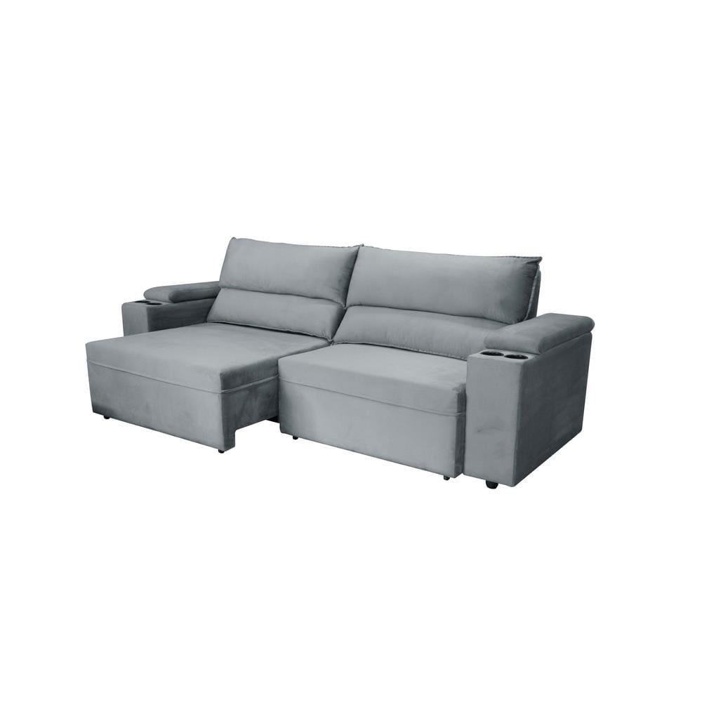 Sofá RBF Móveis Acapulco 4 Lugares Bipartido Retrátil Reclinável - 4