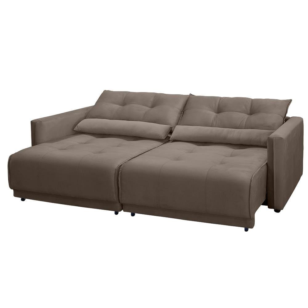 Sofá-Cama RBF Móveis Ibiza 3 Lugares 212cm Reclinável com Rodízios - 4