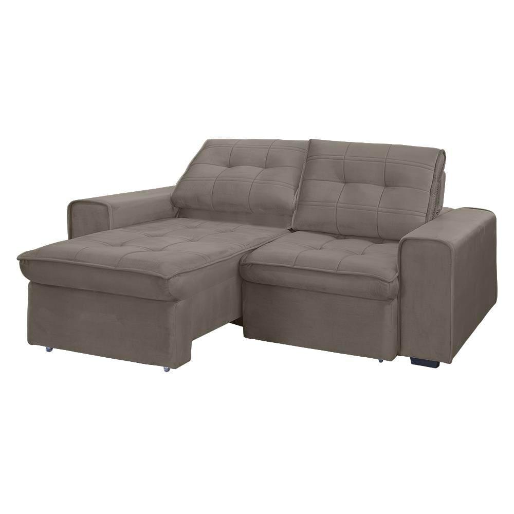 Sofá RBF Móveis Cedro 4 Lugares 242cm Bipartido Retrátil Reclinável - 3