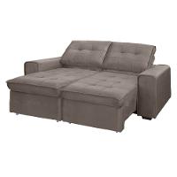 Sofá RBF Móveis Cedro 4 Lugares 242cm Bipartido Retrátil Reclinável