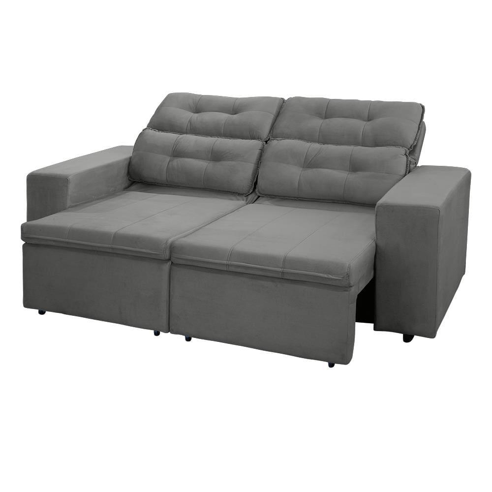 Sofá RBF Móveis Berlin 3 Lugares 202cm Retrátil Reclinável com Rodízios - 4