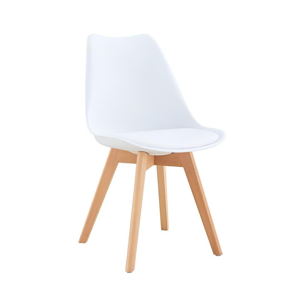 Cadeira Conthey Eames Leda Design Ergonômico Estofada Courino Base Madeira - 3