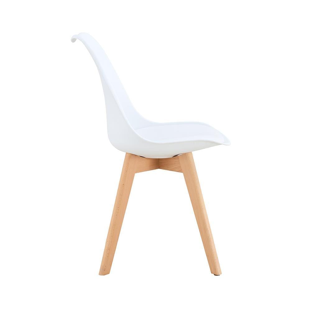 Cadeira Conthey Eames Leda Design Ergonômico Estofada Courino Base Madeira - 5