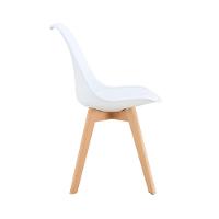 Cadeira Conthey Eames Leda Design Ergonômico Estofada Courino Base Madeira - 5