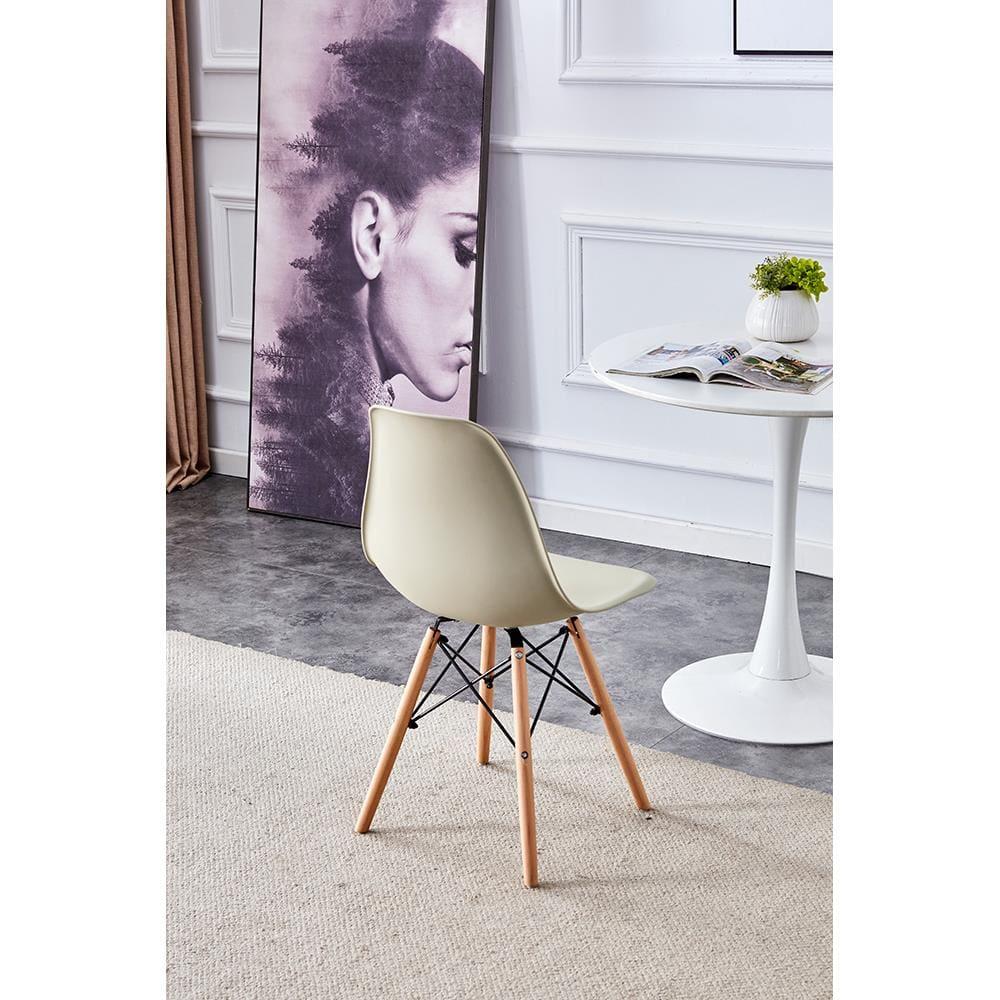 Cadeira Conthey Eiffel Design Eames Base Madeira Estrutura Metálica - 3