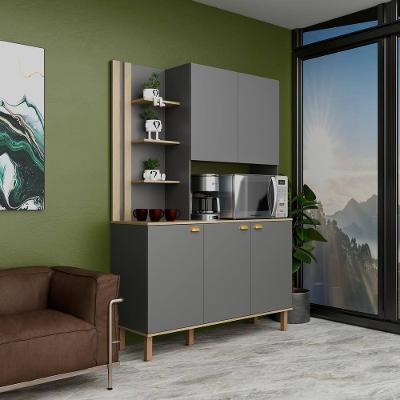 Cozinha Compacta Bartira Safira 135cm 5 Portas e 3 Prateleiras