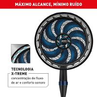 Ventilador de Coluna Arno X-TREME 9 40cm 160W Silencioso Preto e Azul - 3