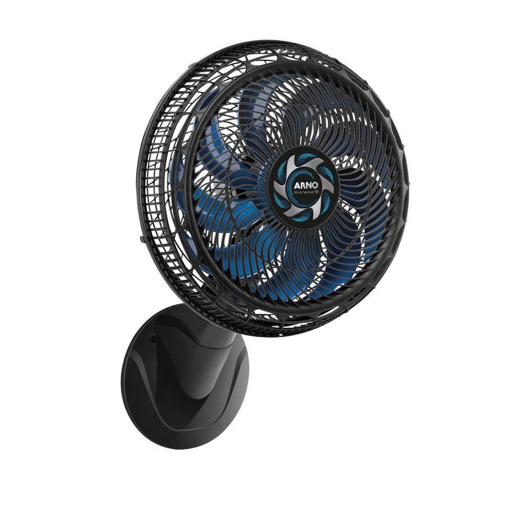Ventilador de Parede Arno X-TREME VE9P 40cm 160W 9 Pás Silencioso Preto e Azul - 1